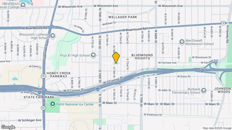 114 S 74th St Map and Location Details