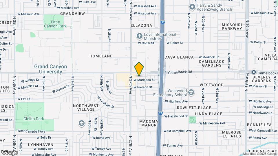 2618 W Mariposa St Map and Location Details