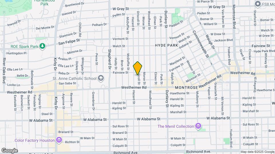 2414 Driscoll St Map and Location Details