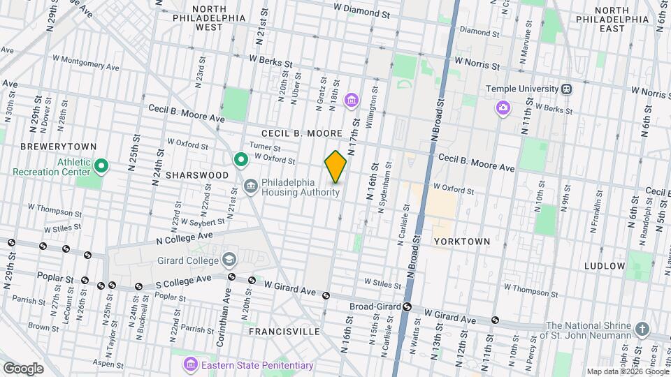 1519 N Bouvier St Map and Location Details