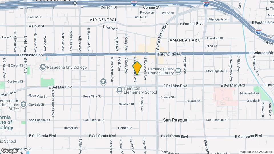 154 S Grand Oaks Ave Mapa y Detalles de la Ubicación