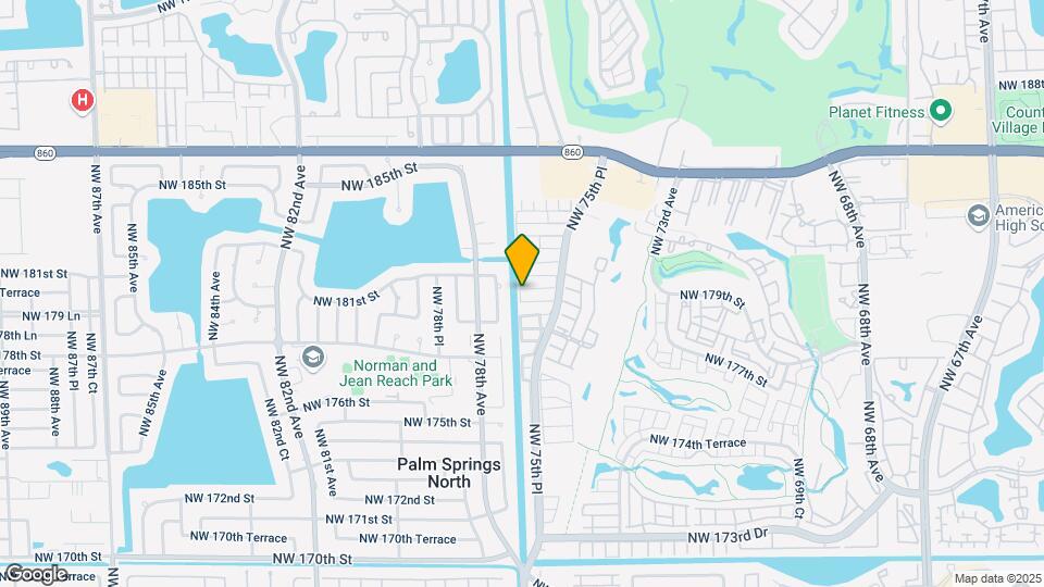 7684 NW 180th Ter Map and Location Details