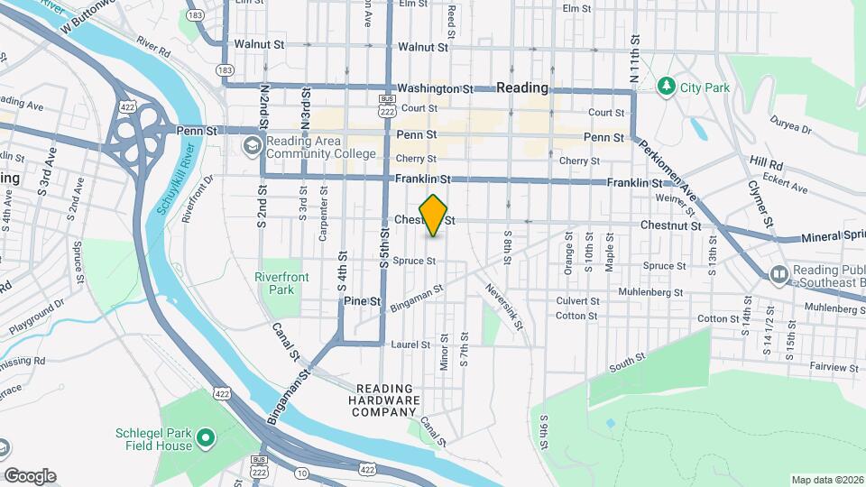 229 S 6th St Map and Location Details