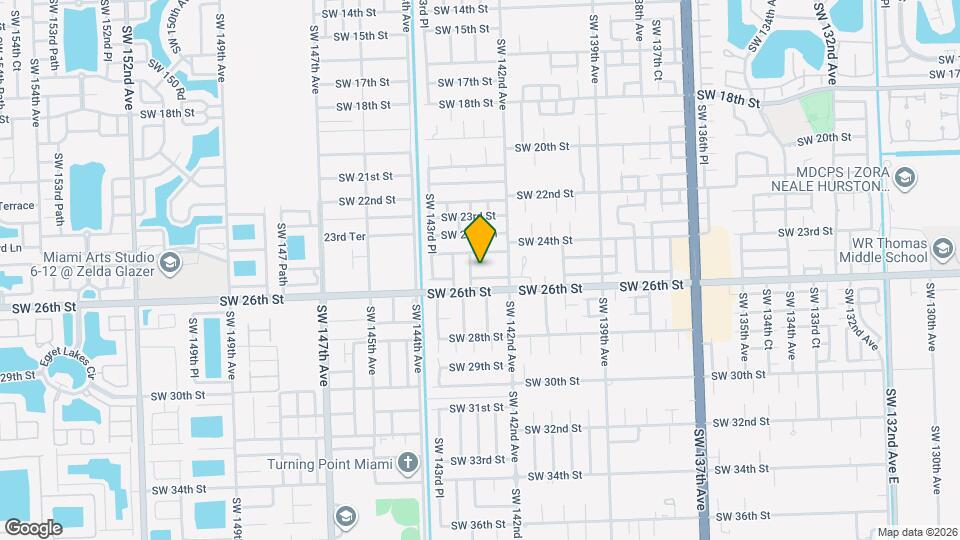 14261 SW 25th Terrace Map and Location Details