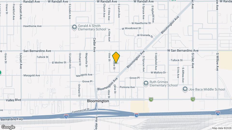 9817 Olive St Map and Location Details