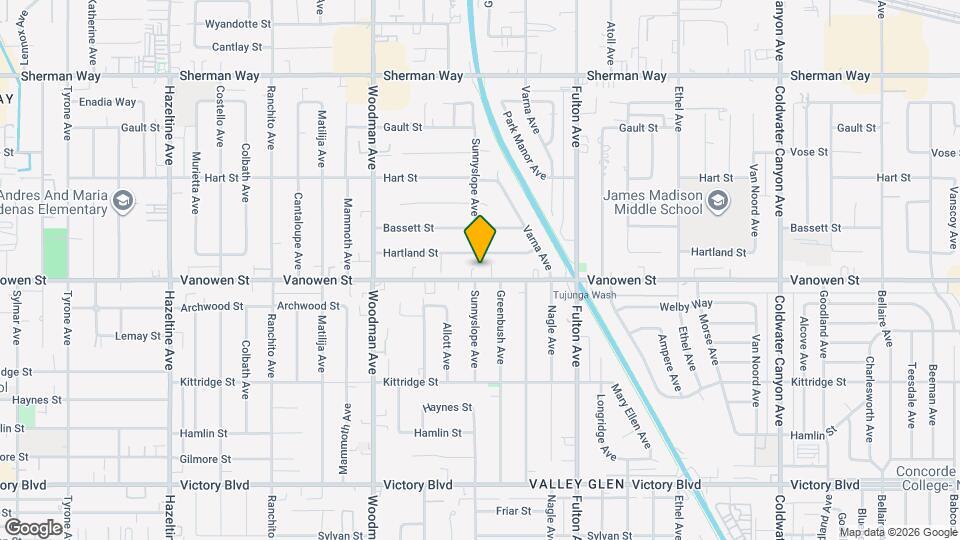 13463 Vanowen St Mapa y Detalles de la Ubicación