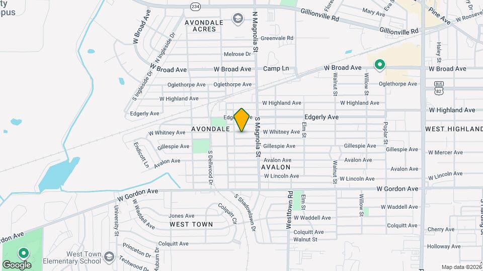 1710 W Whitney Ave Map and Location Details