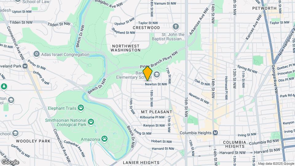 1821 Newton St NW Map and Location Details