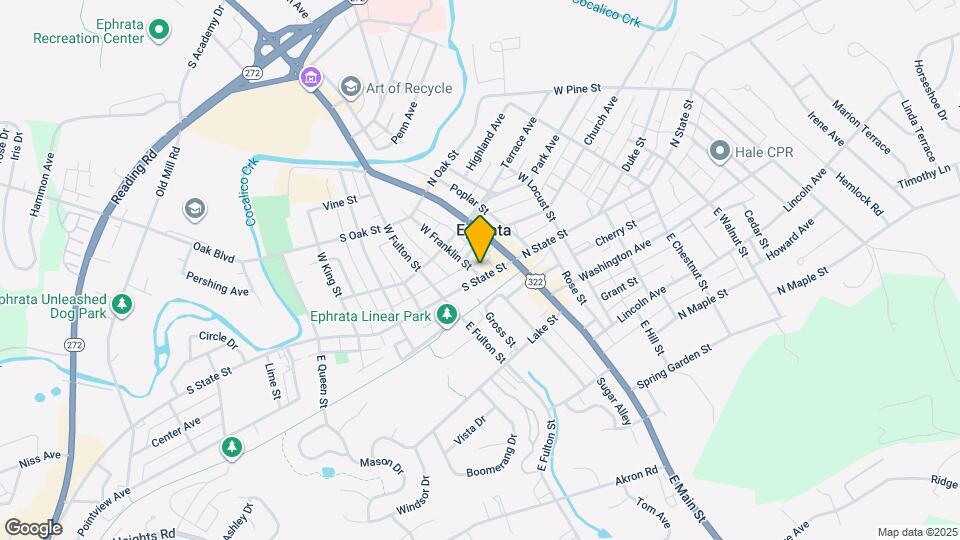 5 W Franklin St Map and Location Details