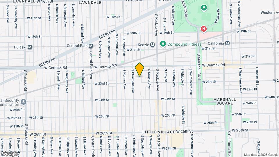 2244 S Spaulding Ave Map and Location Details