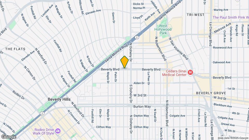 9136 Beverly Blvd Map and Location Details