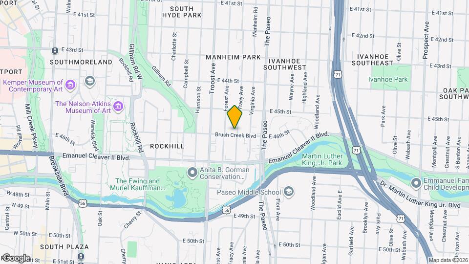 Brush Creek Map and Location Details