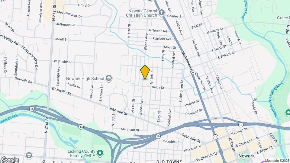 334 Woods Ave Map and Location Details