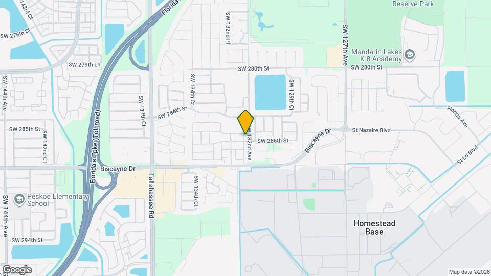 28581 SW 132nd Ct Mapa y Detalles de la Ubicación