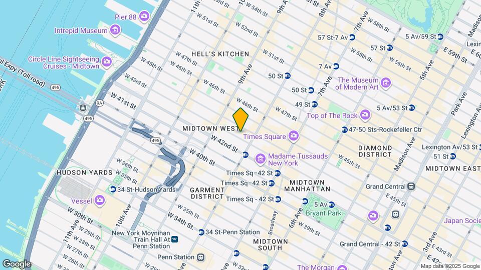 311 W 43rd St Map and Location Details