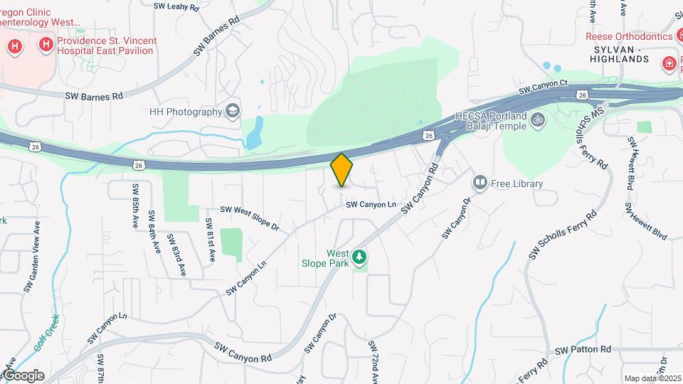 7277 SW Canyon Ln Map and Location Details