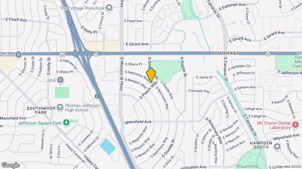 3691 S Narcissus Way Map and Location Details