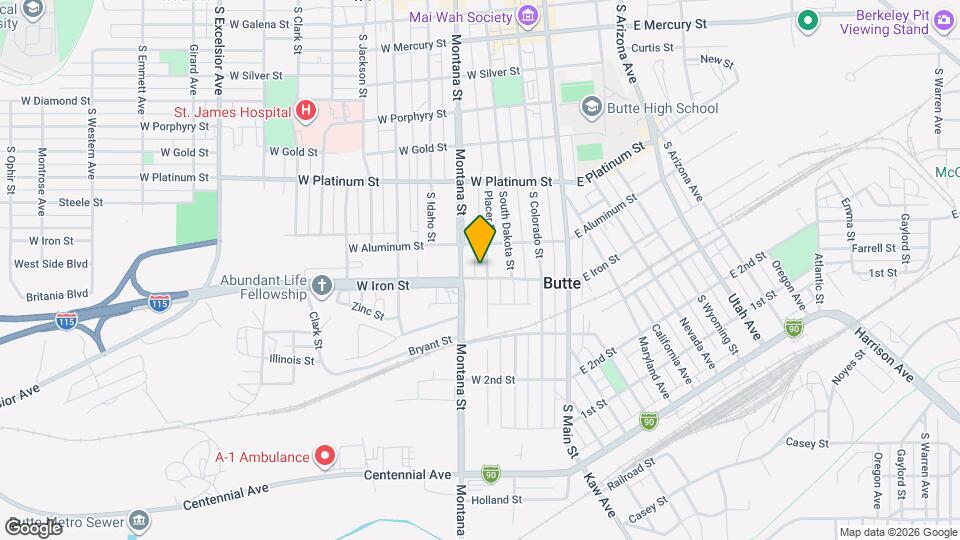 735 Placer St Map and Location Details
