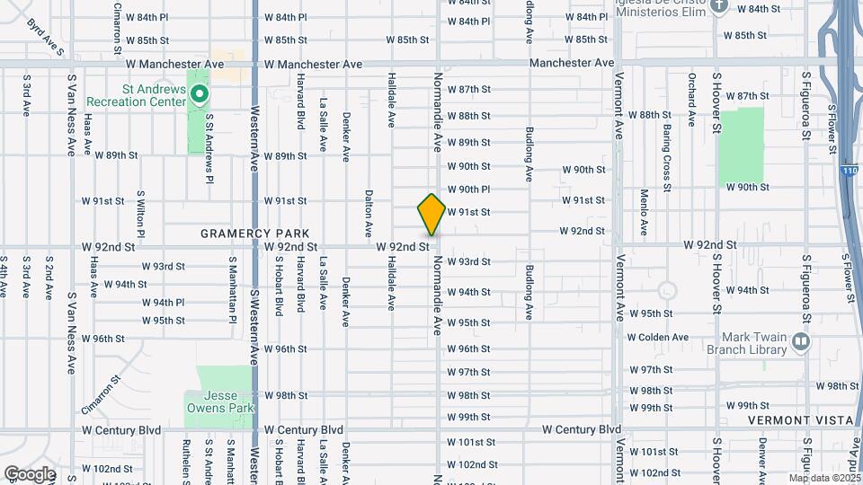9165-9169.5 S Normandie Ave Map and Location Details