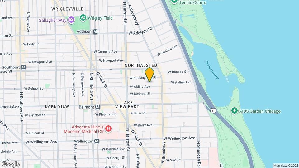 644 W Aldine Ave Map and Location Details