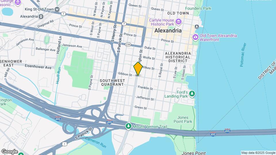 600 S Washington St Map and Location Details