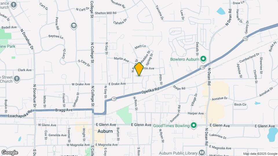 Charming updated older home close to campus Map and Location Details