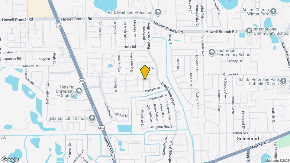 2038 Ponderosa Ave Map and Location Details