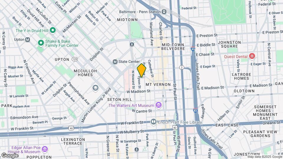834 Park Ave Map and Location Details