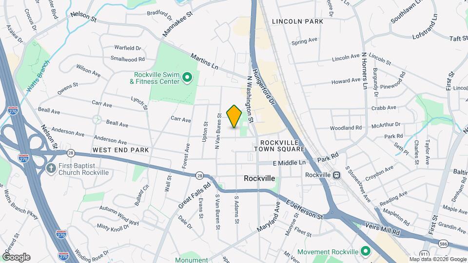 205 N Adams St Map and Location Details