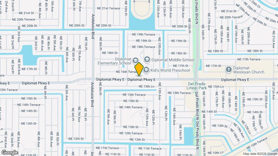 1107 Diplomat Pkwy E Map and Location Details