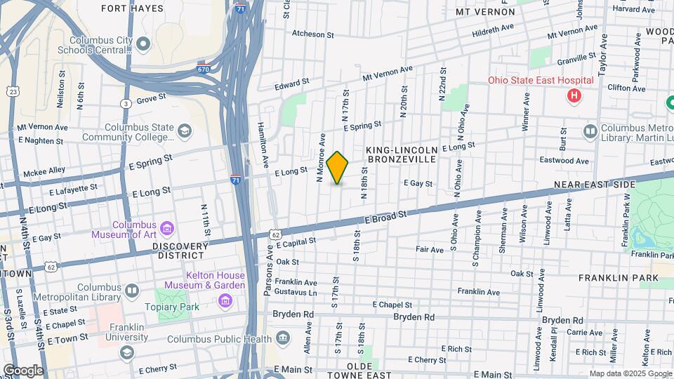 69 N 17th St Map and Location Details