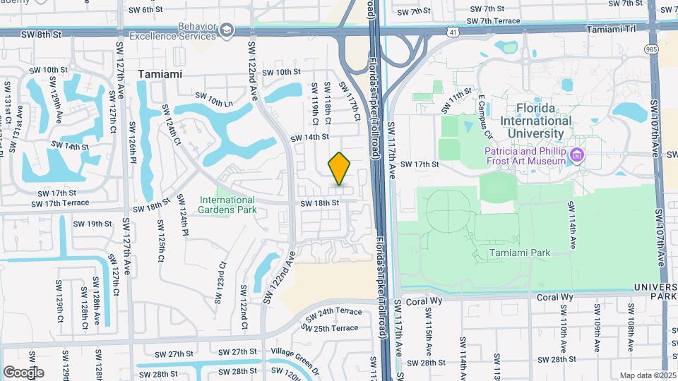 11781 SW 18th St Map and Location Details