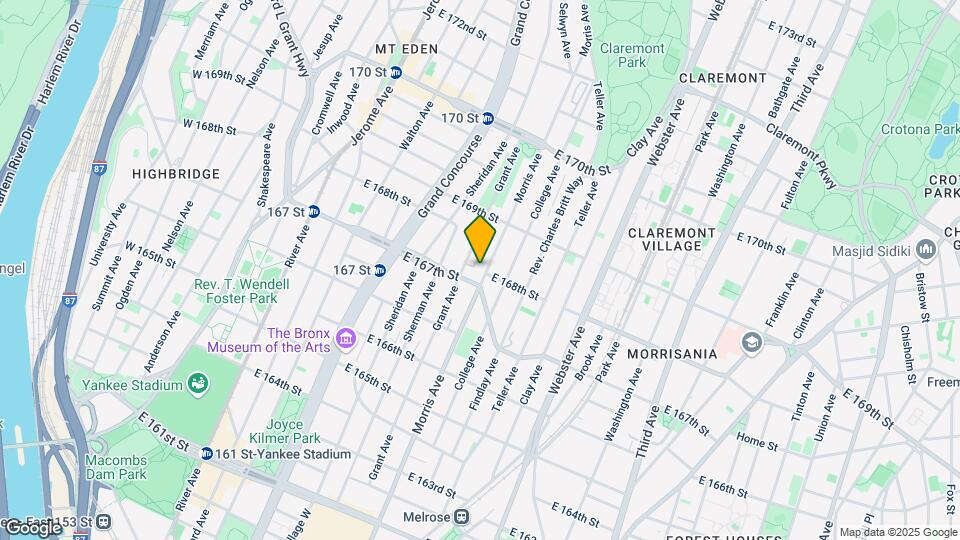 1225 Morris Ave Mapa y Detalles de la Ubicación