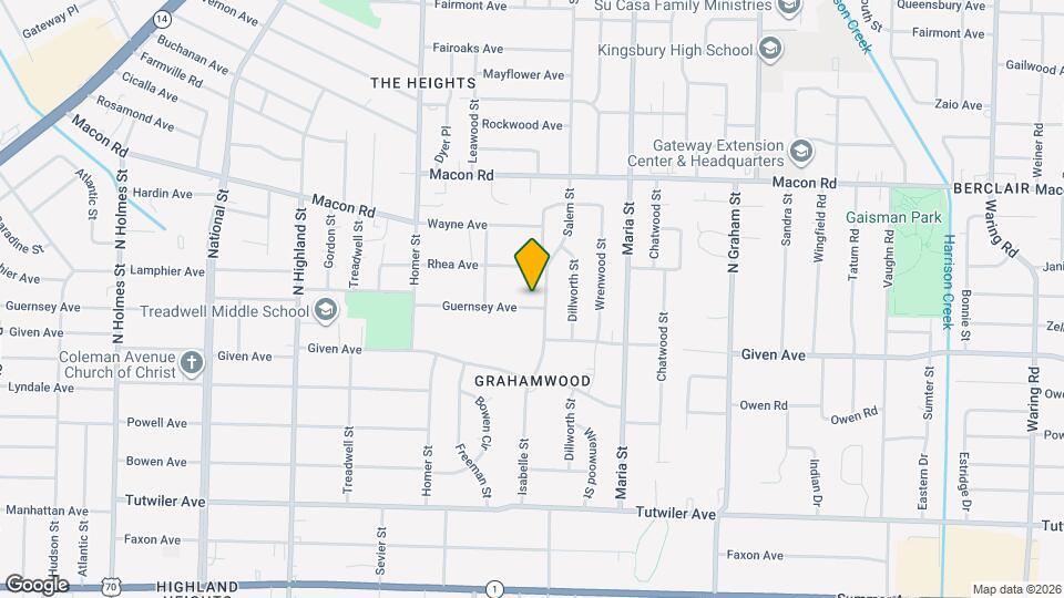 3766 Guernsey Ave Map and Location Details