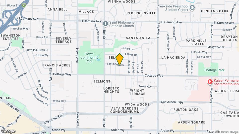 2340 Santa Anita Dr Map and Location Details