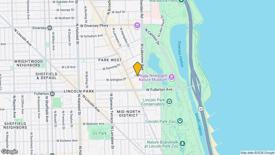 425 W Arlington Pl, Unit 1 Map and Location Details