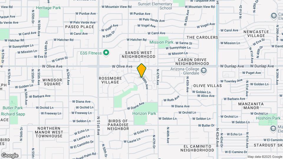 4832 W Townley Ave Map and Location Details