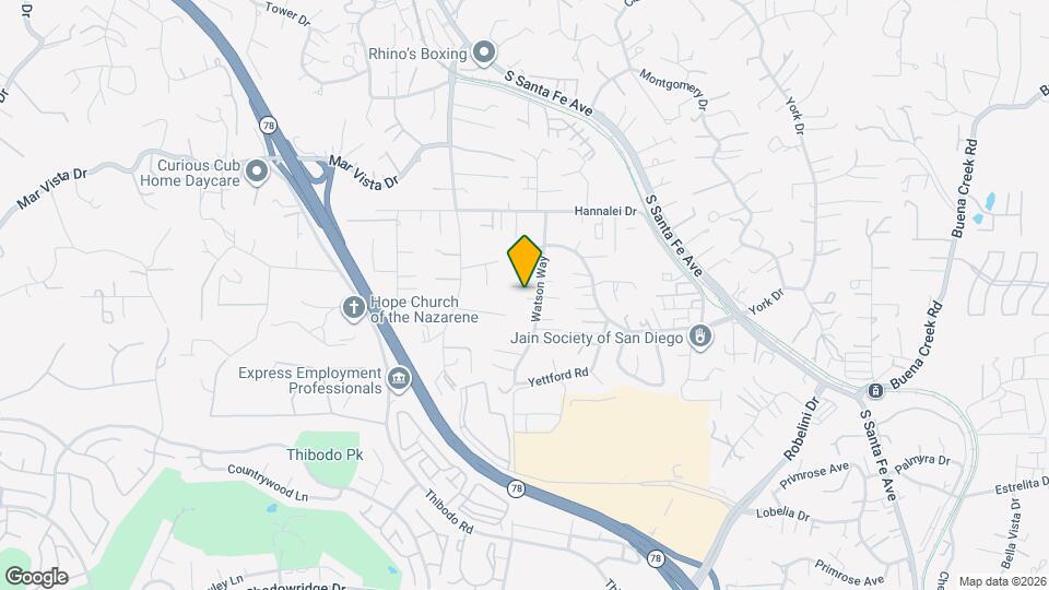 1731 Watson Way Map and Location Details