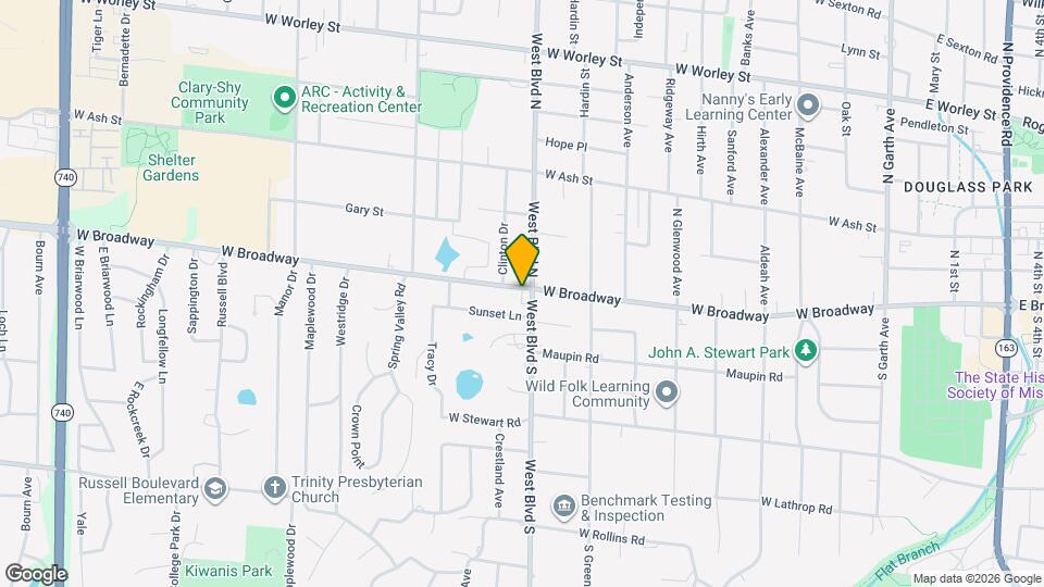 1002 W Broadway Map and Location Details