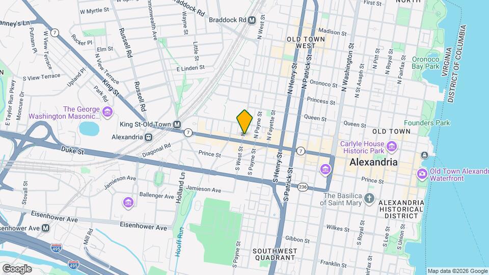 101 N West St Map and Location Details