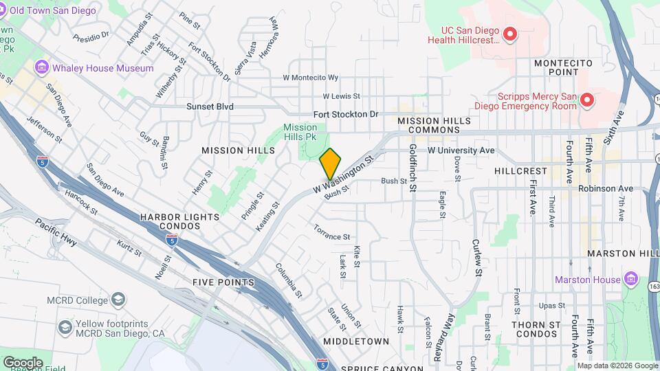 1313 Washington St Map and Location Details