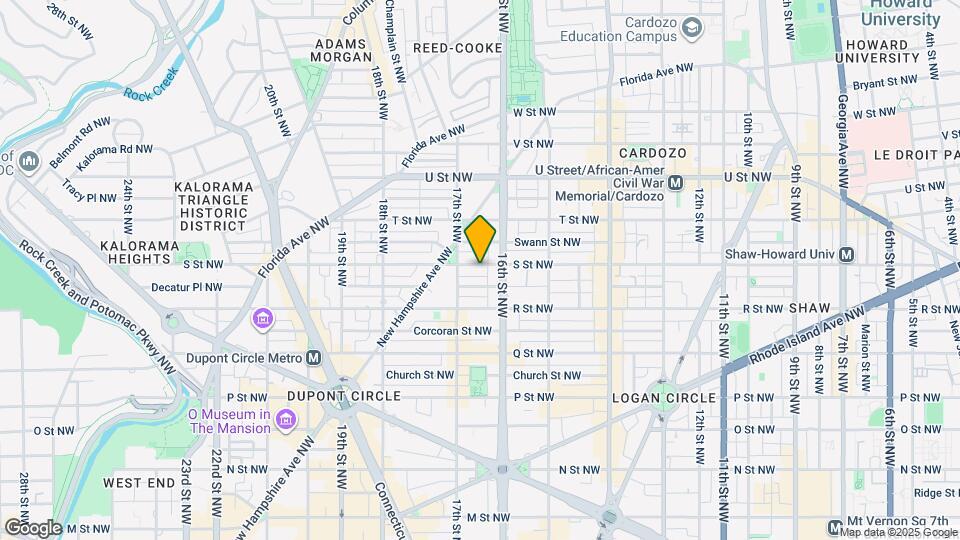 1616 S St NW Map and Location Details