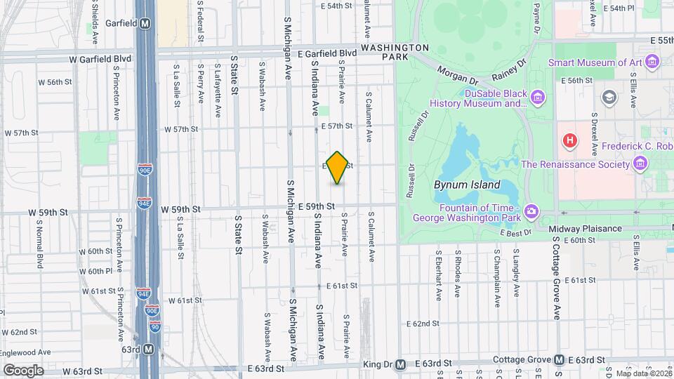5836 S Prairie Ave Map and Location Details