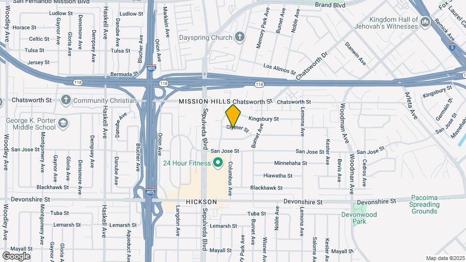 15256 Clymer St Mapa y Detalles de la Ubicación