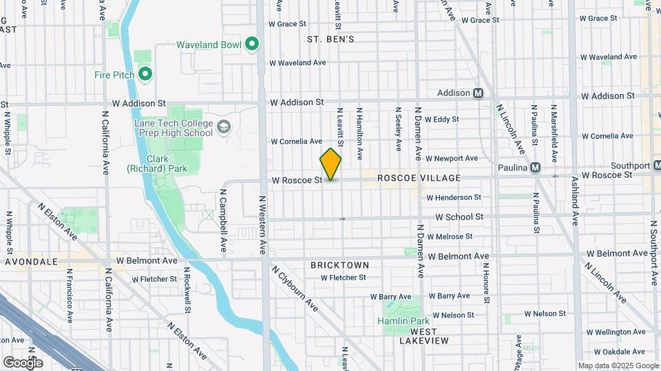 2215 W Roscoe St Map and Location Details