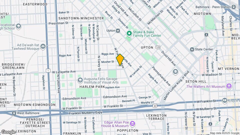 1012 W Lafayette Ave, Unit 2F Mapa y Detalles de la Ubicación