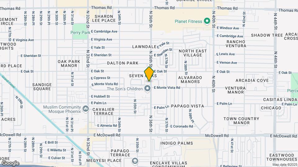 2214 N 36th St Map and Location Details