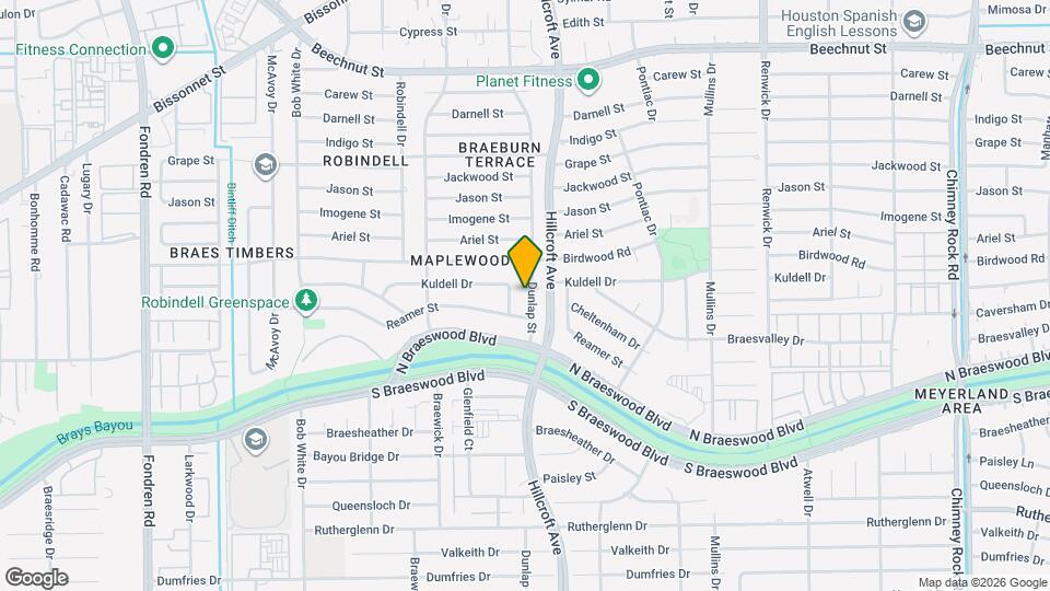 9006 Dunlap St Map and Location Details