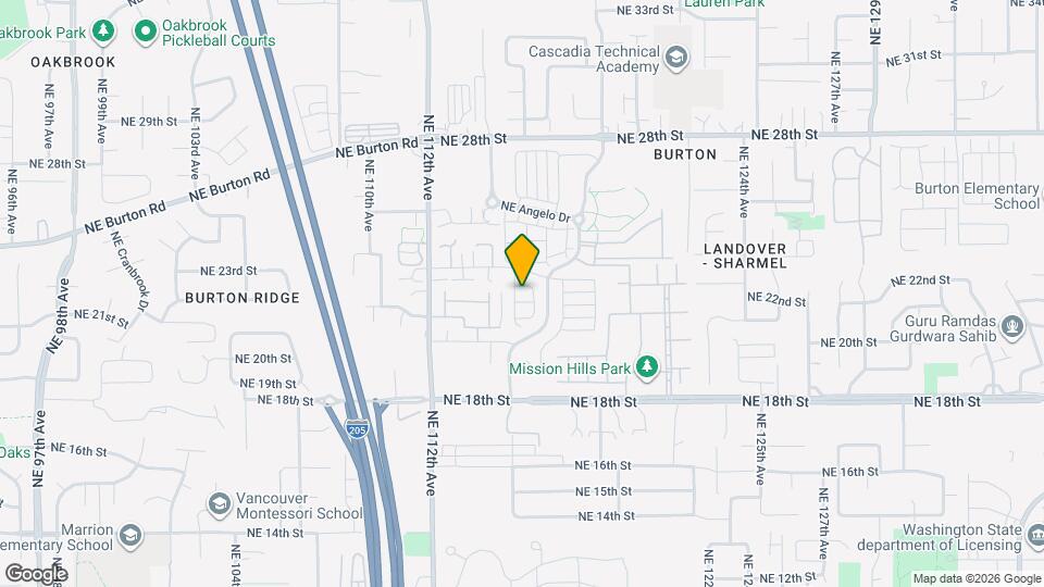 11506 NE 22nd Cir Map and Location Details