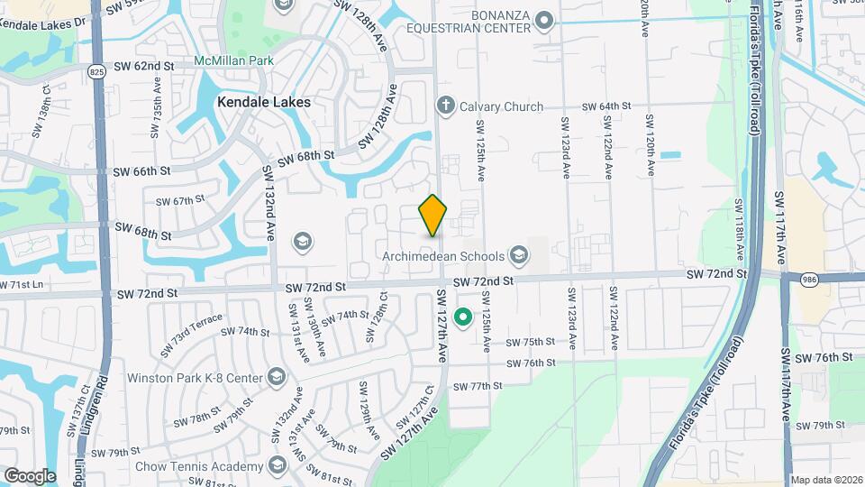 12701 SW 70th Ln Map and Location Details